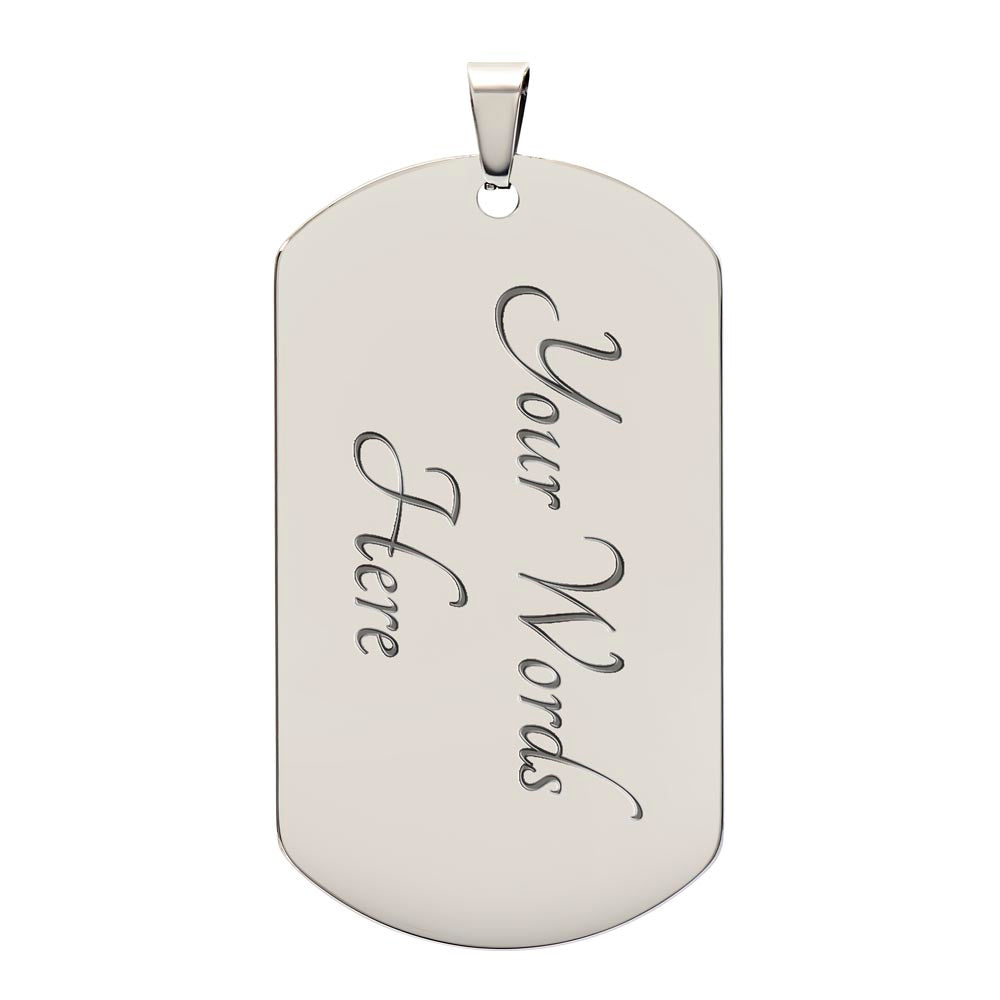 SPANISH TO MY DAD DOG TAG