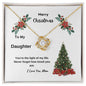 Merry Christmas To My Daughter Love Knot Necklace