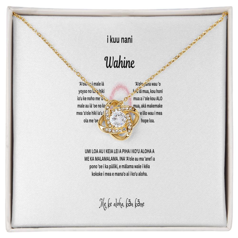 To my beautiful wife Hawaiian Love knot necklace