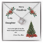 Merry Christmas To My Daughter Love Knot Necklace