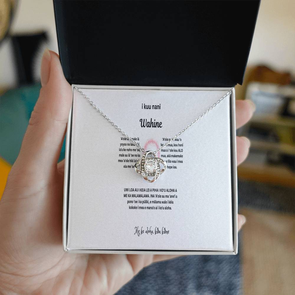 To my beautiful wife Hawaiian Love knot necklace