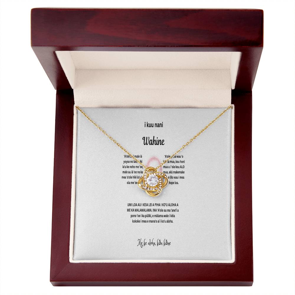 To my beautiful wife Hawaiian Love knot necklace