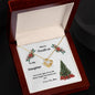 Merry Christmas To My Daughter Love Knot Necklace