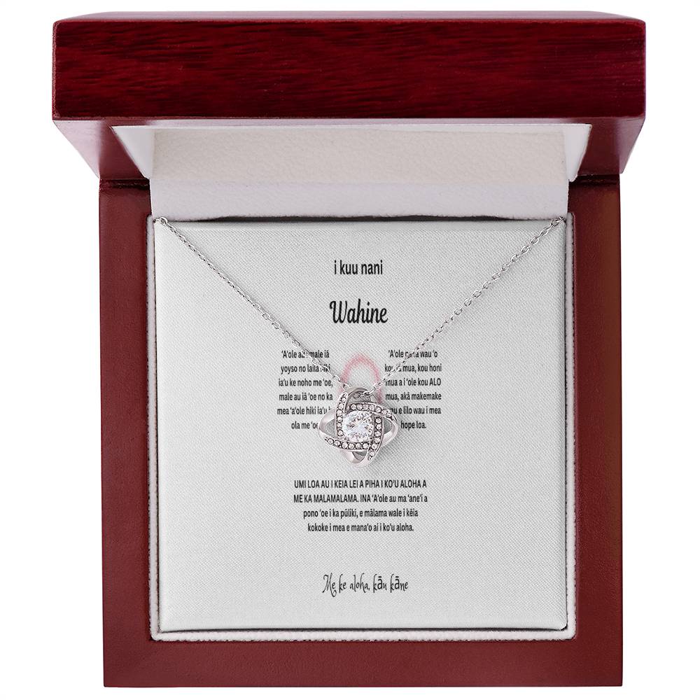 To my beautiful wife Hawaiian Love knot necklace