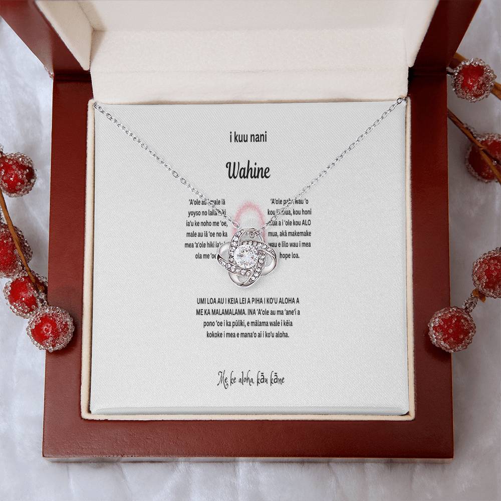 To my beautiful wife Hawaiian Love knot necklace