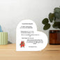 A note from Heaven Printed Acrylic Heart Plaque