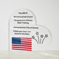 US Air Force Basic Military Training Graduation Heart Plaque