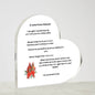 A note from Heaven Printed Acrylic Heart Plaque