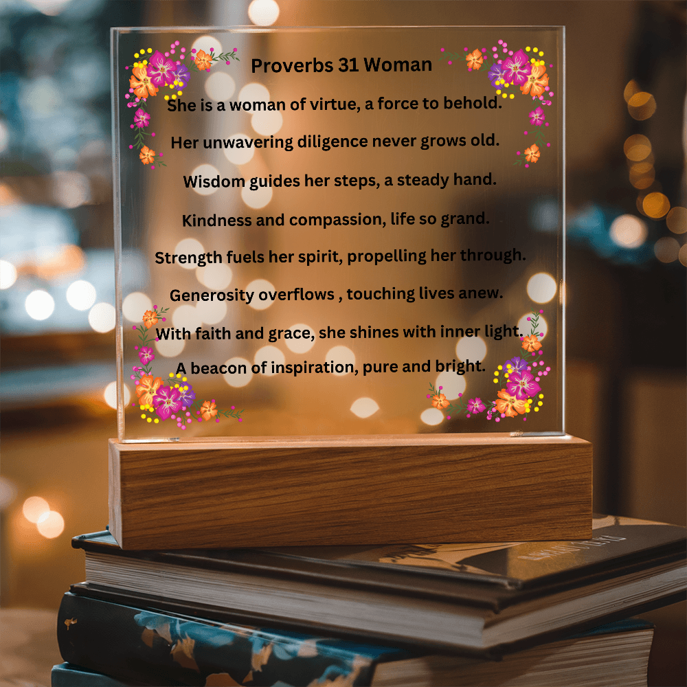 Proverbs 31 Woman Acrylic Square Plaque