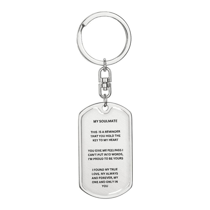 My Soulmate Dog Tag Keychain