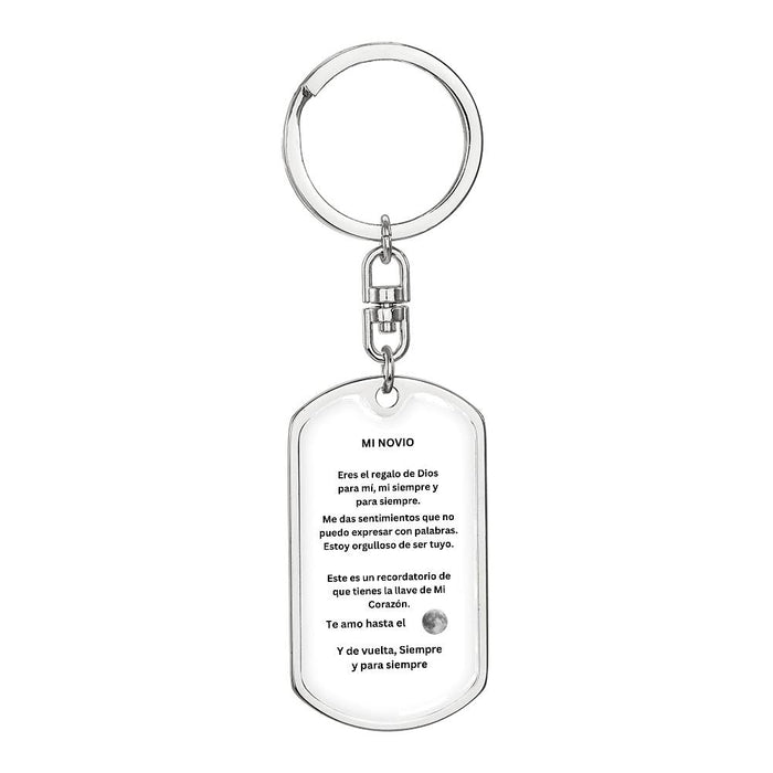 Spanish My Boyfriend Graphic Keychain