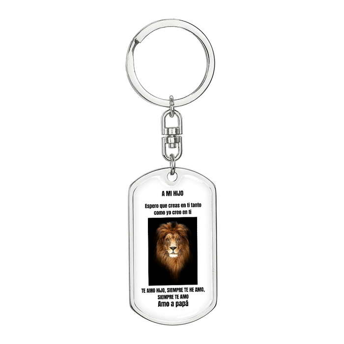 To My Son Dog Tag Spanish