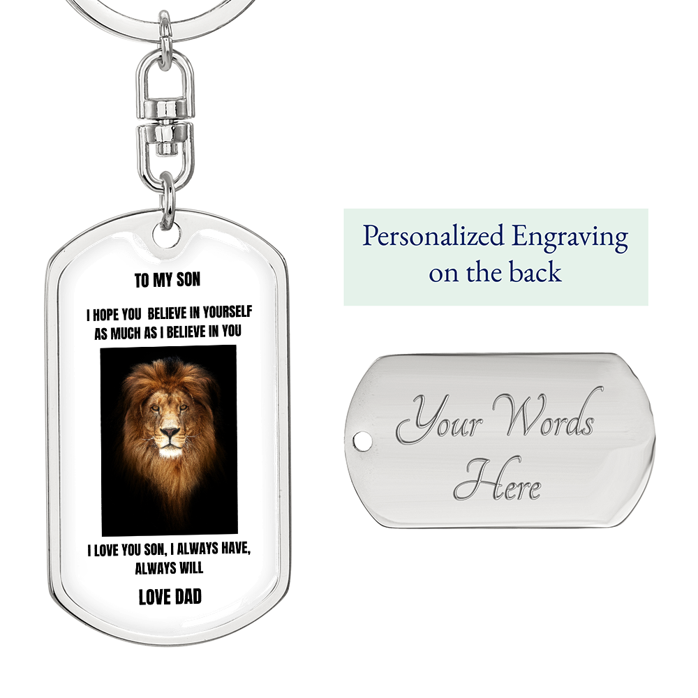 To My Son Dog Tag