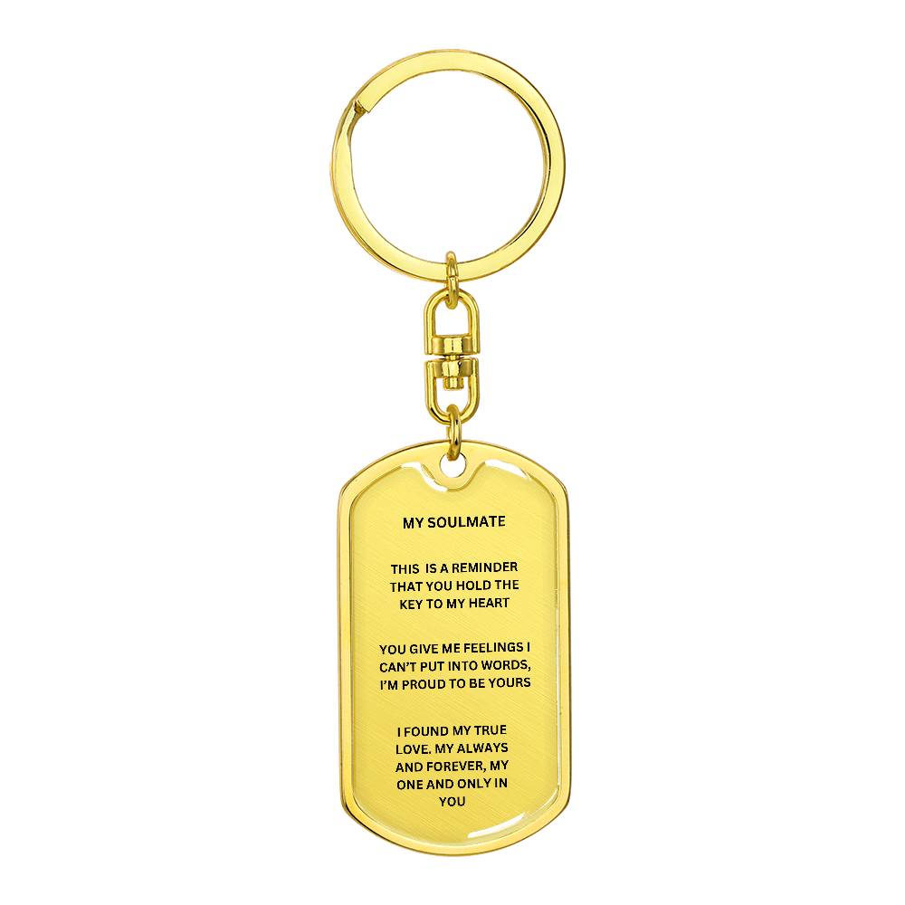 My Soulmate Dog Tag Keychain
