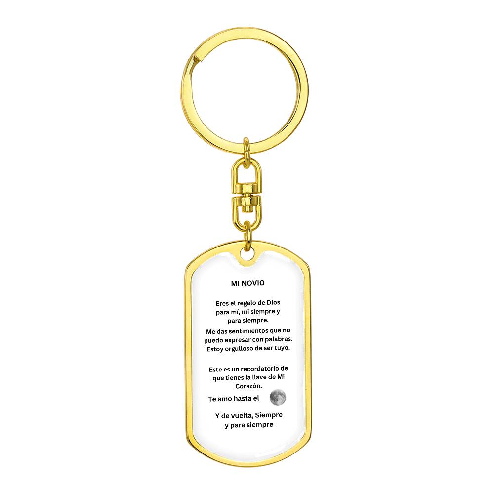Spanish My Boyfriend Graphic Keychain