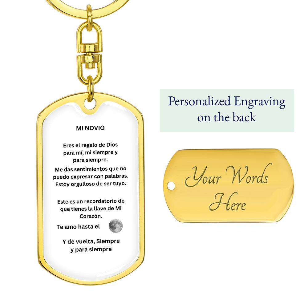Spanish My Boyfriend Graphic Keychain