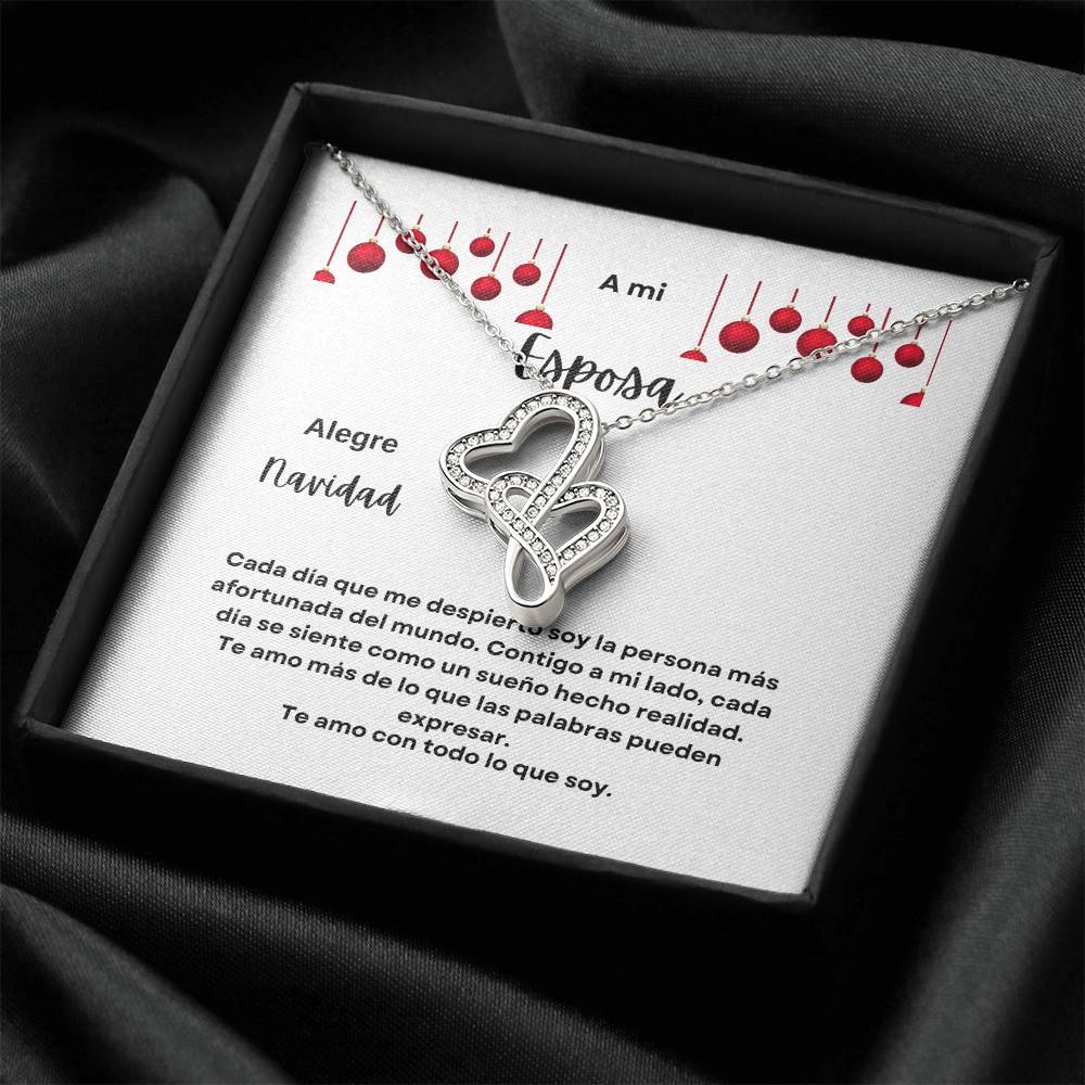 To My Wife Spanish Merry Christmas Heart2Heart Necklace