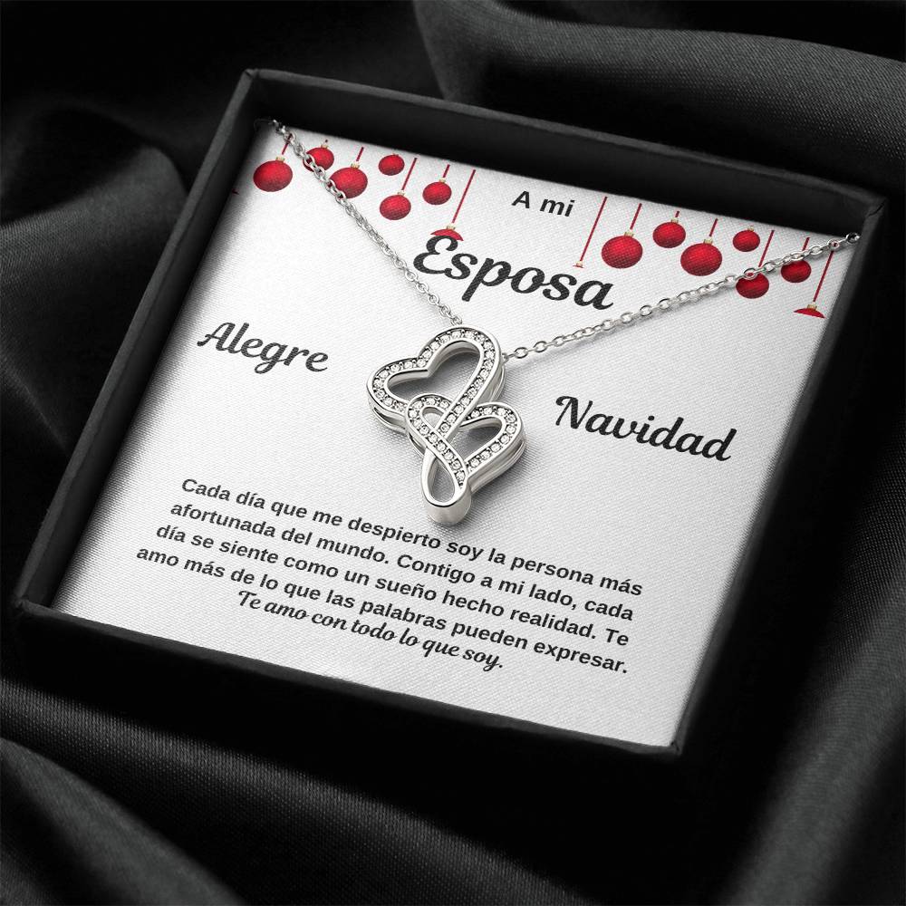To My Wife Spanish Merry Christmas Heart2Hdeart Necklace