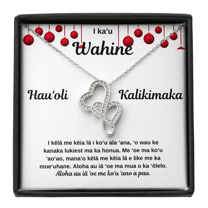 To My Wife Hawaiian  Merry Christmas Heart2Heart Necklace