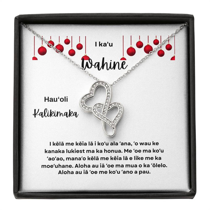 To My Wife Hawaiian Merry Christmas Heart2Heart Necklace