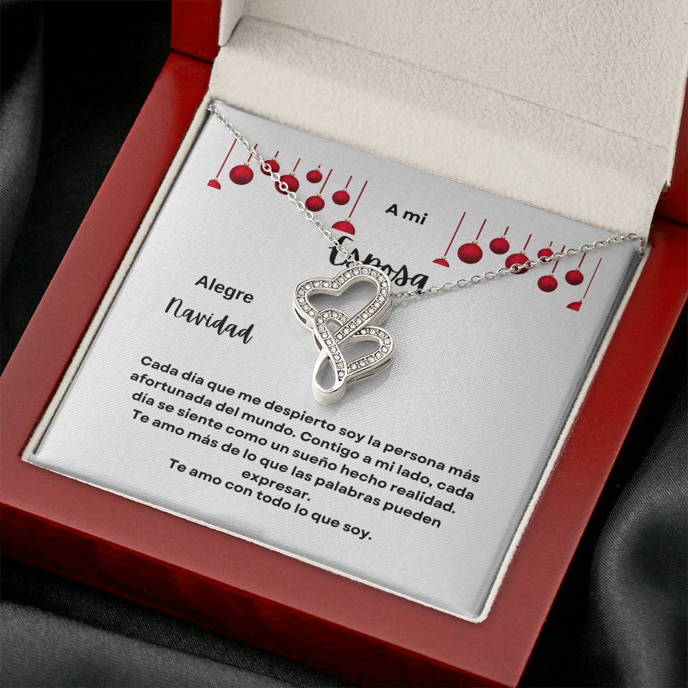 To My Wife Spanish Merry Christmas Heart2Heart Necklace