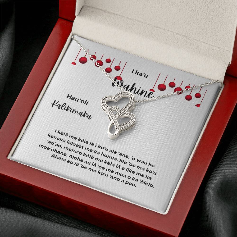 To My Wife Hawaiian Merry Christmas Heart2Heart Necklace