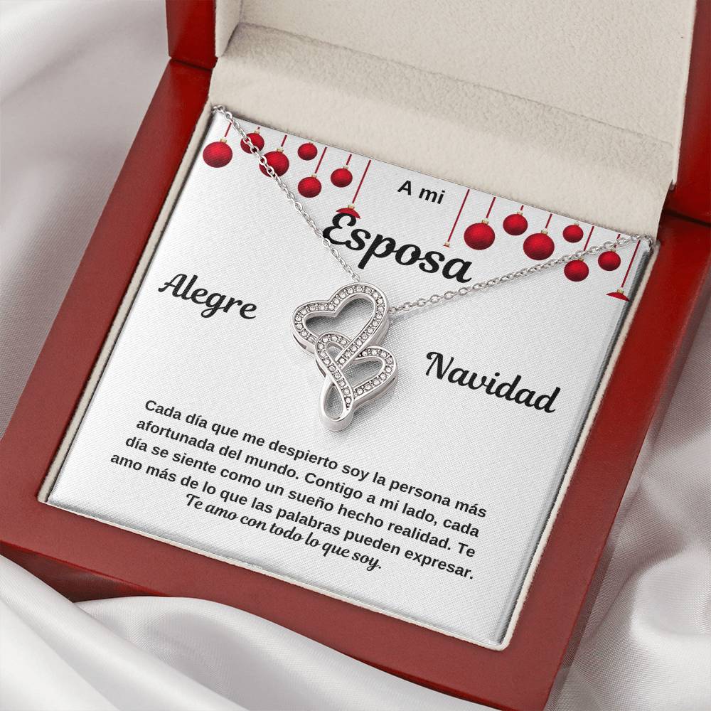 To My Wife Spanish Merry Christmas Heart2Hdeart Necklace