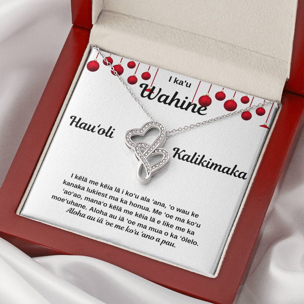 To My Wife Hawaiian  Merry Christmas Heart2Heart Necklace