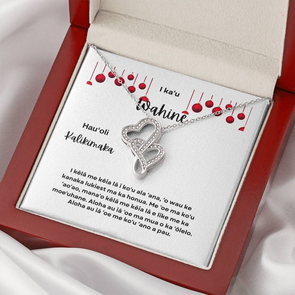 To My Wife Hawaiian Merry Christmas Heart2Heart Necklace