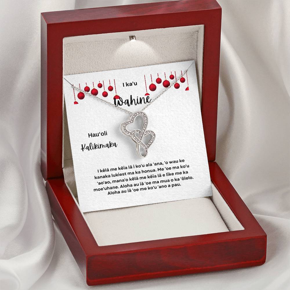 To My Wife Hawaiian Merry Christmas Heart2Heart Necklace