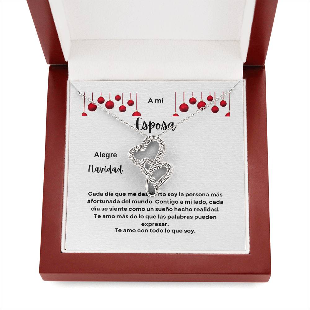 To My Wife Spanish Merry Christmas Heart2Heart Necklace