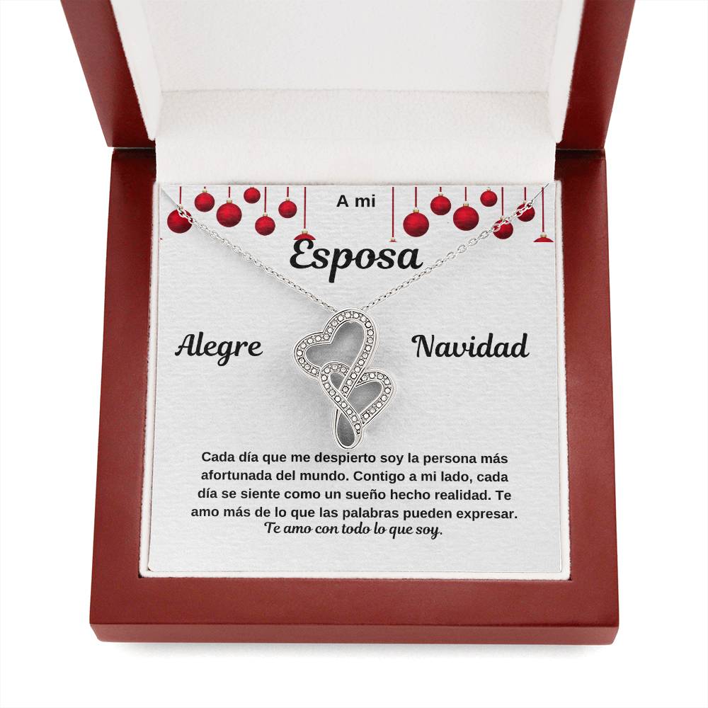 To My Wife Spanish Merry Christmas Heart2Hdeart Necklace