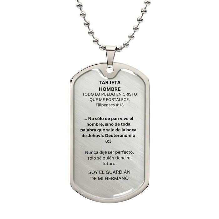 Spanish Man Card Dog Tag