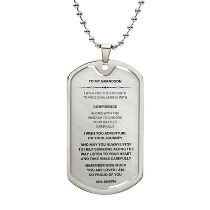 TO MY GRANDSON DOG TAG