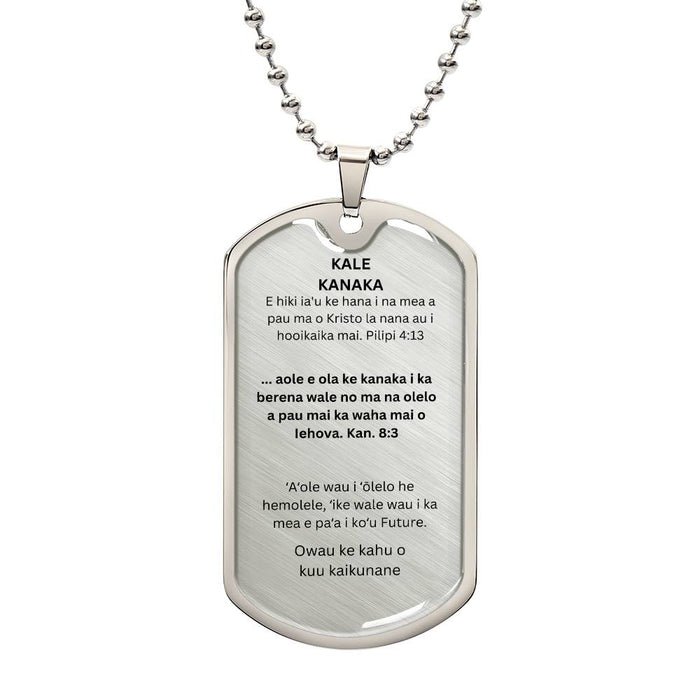 Hawaiian Man Card Dog Tag