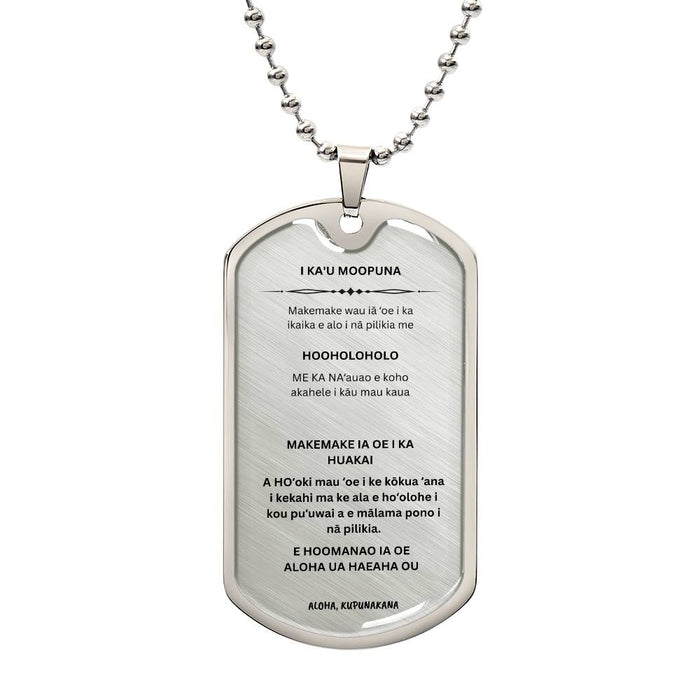 HAWAIIAN TO MY GRANDSON  DOG TAG
