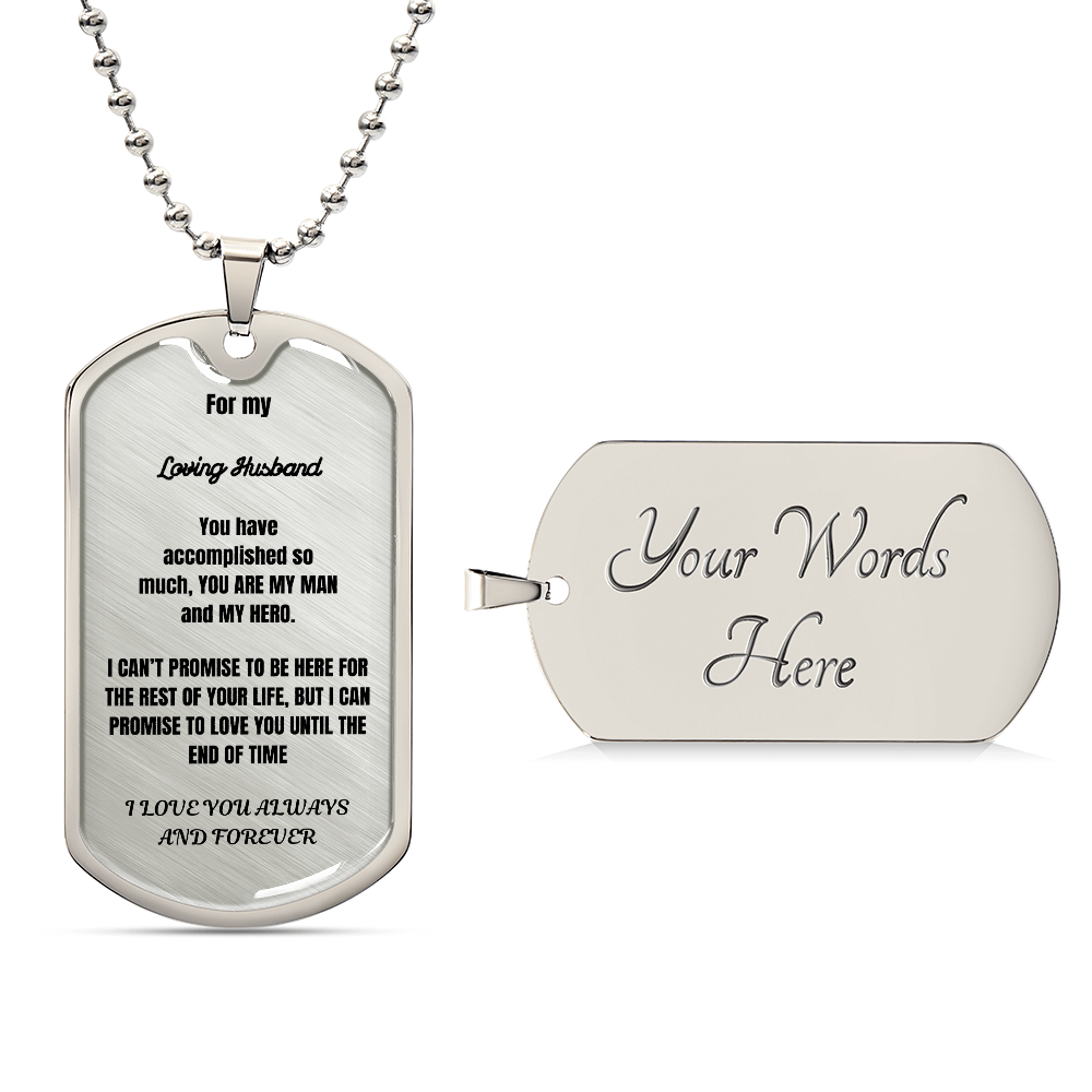 For My Loving Husband Dog Tag