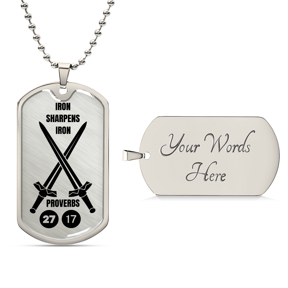 Iron Sharpens Iron Dog Tag