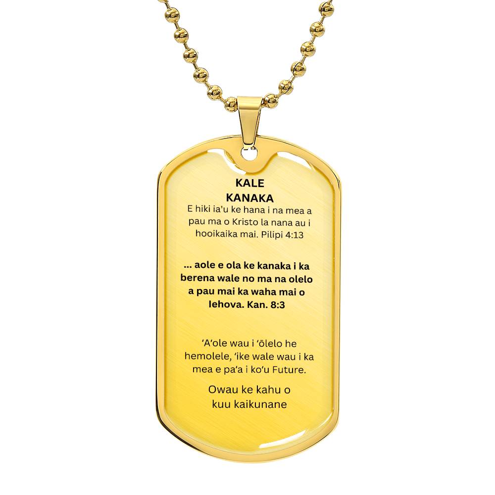 Hawaiian Man Card Dog Tag