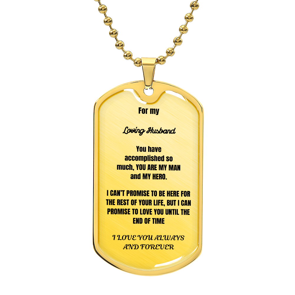 For My Loving Husband Dog Tag