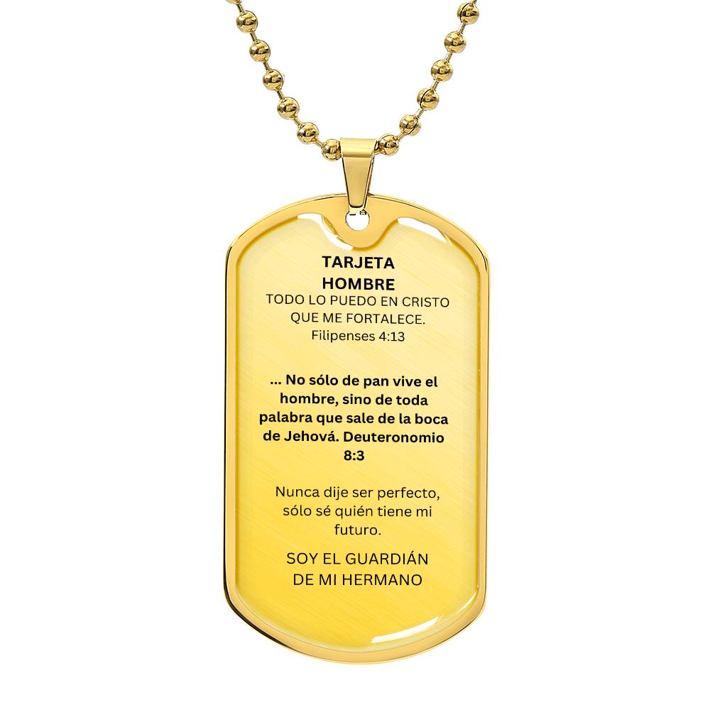 Spanish Man Card Dog Tag