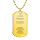 SPANISH TO MY DAD DOG TAG