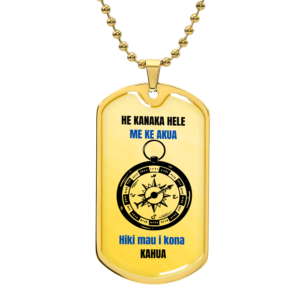 A Man Who Walks With God Dog Tag Haswaiian