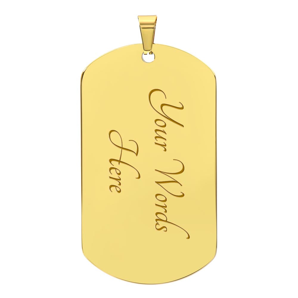 SPANISH TO MY DAD DOG TAG