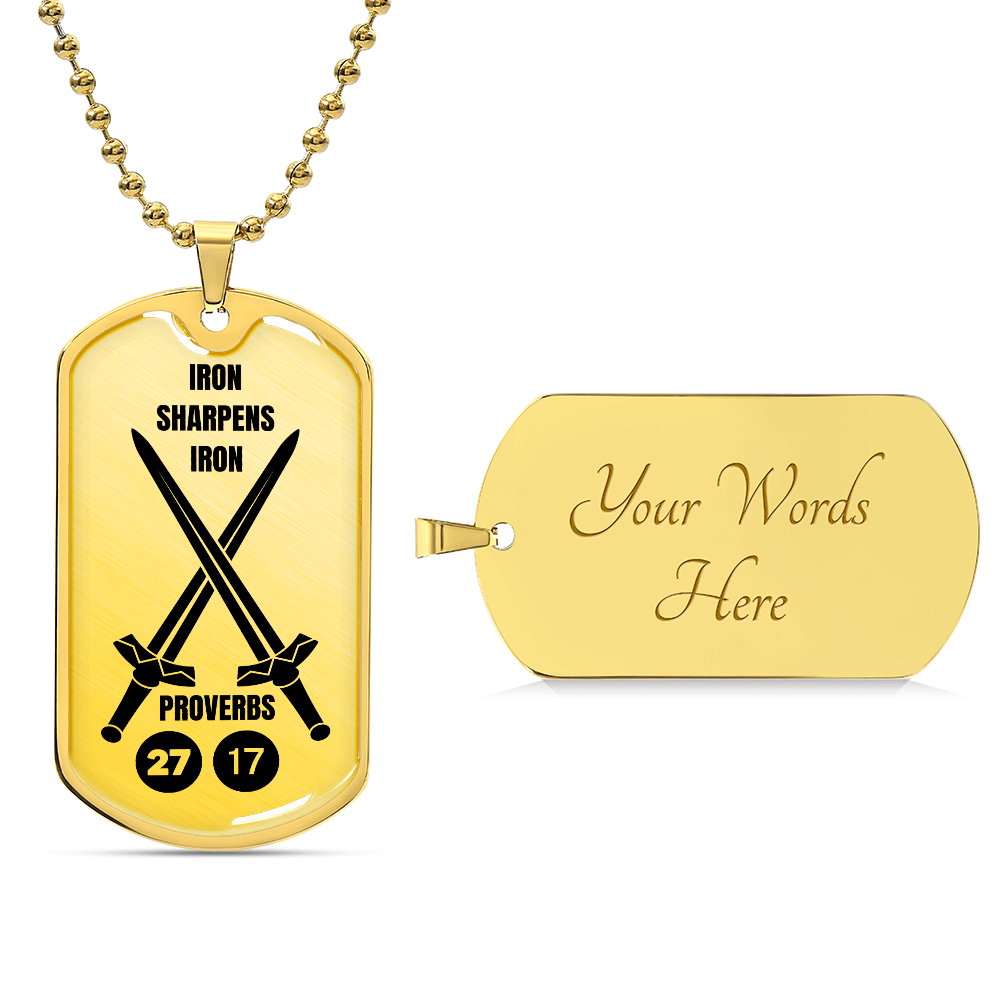 Iron Sharpens Iron Dog Tag