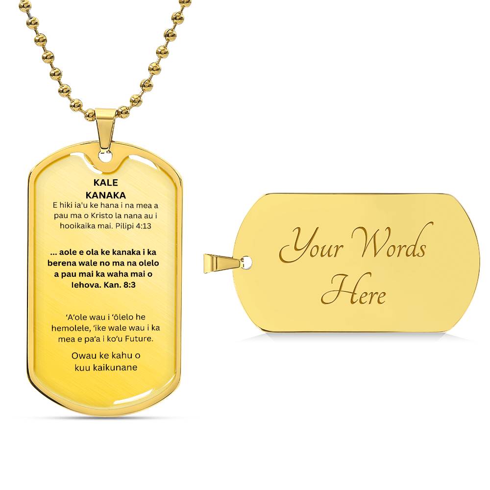 Hawaiian Man Card Dog Tag