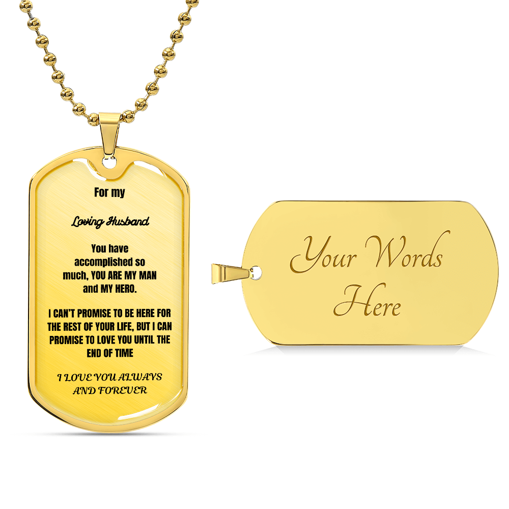 For My Loving Husband Dog Tag