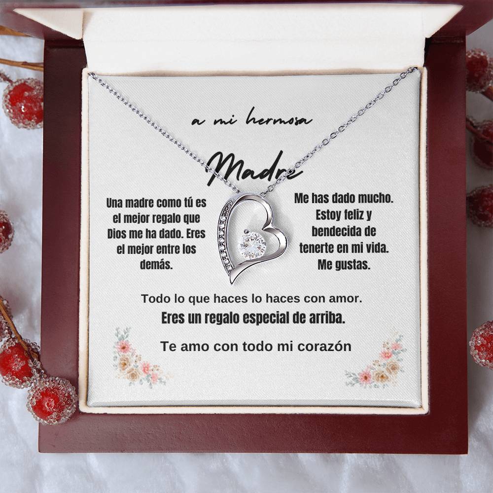 To my Mother in Spanish Love knot necklace