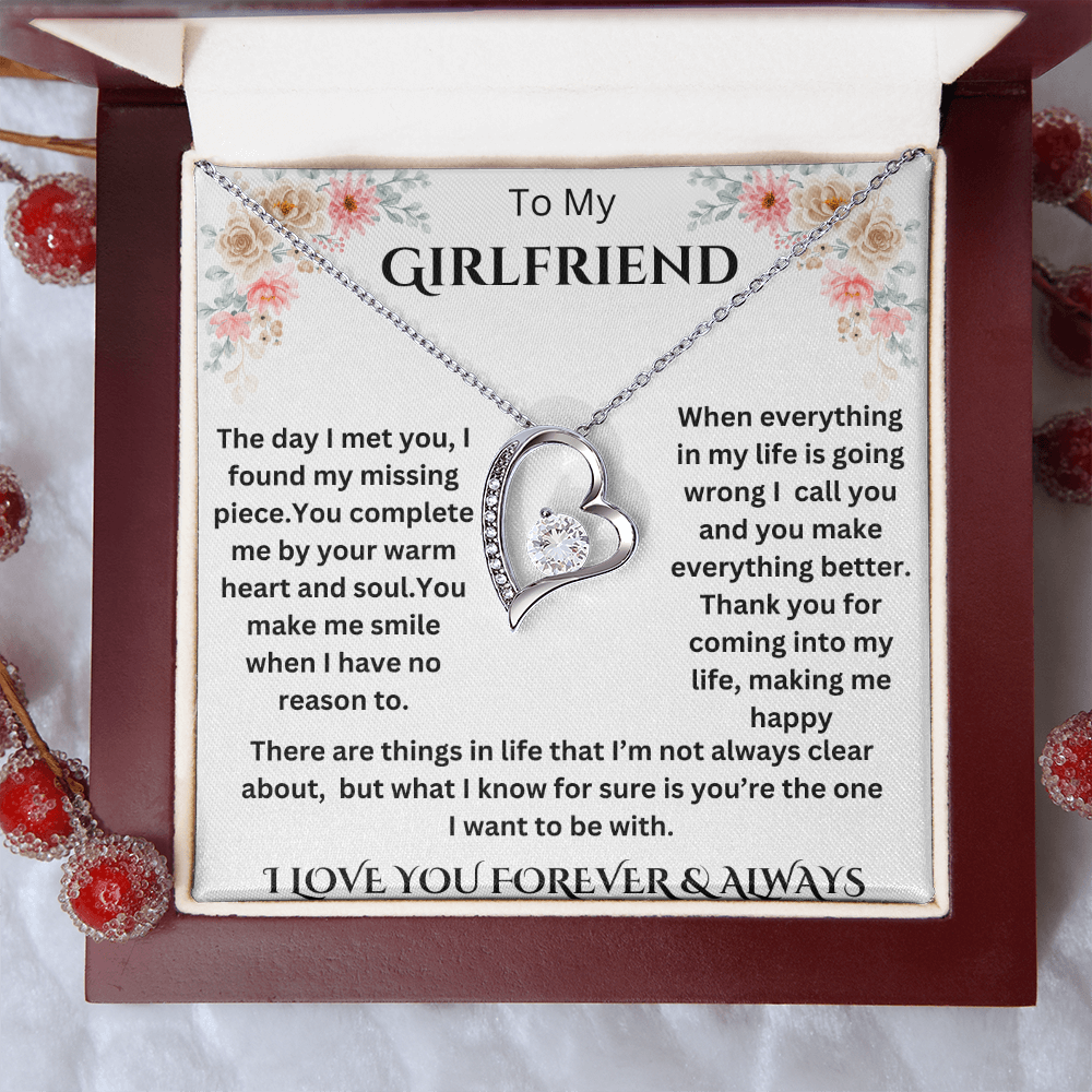 To My Girlfriend Forever Love Necklace