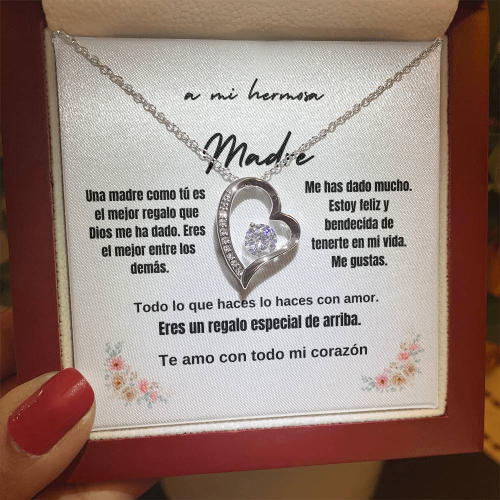To my Mother in Spanish Love knot necklace